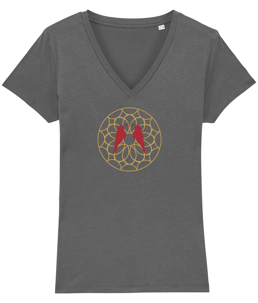 Sacred Geometry Woman’s Organic Cotton V-Neck T-Shirt