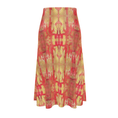 Sweet Sacredness A-line Midi Silk Skirt
