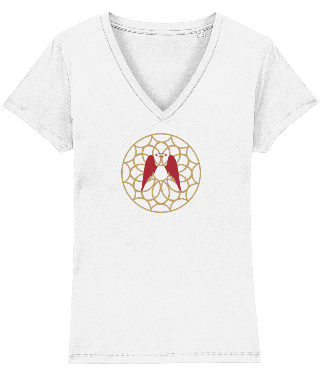 Sacred Geometry Woman’s Organic Cotton V-Neck T-Shirt