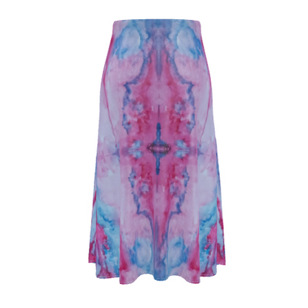 Soft Melody A-line Midi Silk Skirt