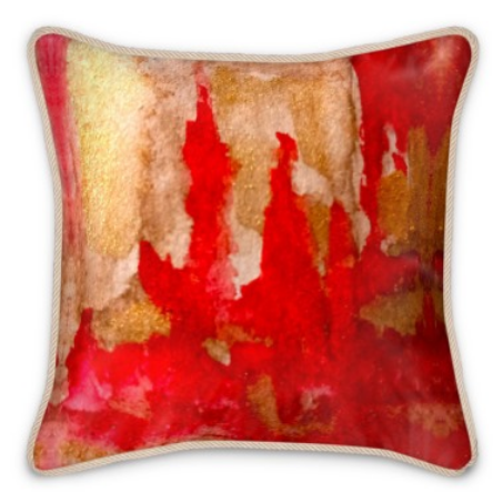 Red Lava Beautiful 100% Pure Silk Luxury Cushion