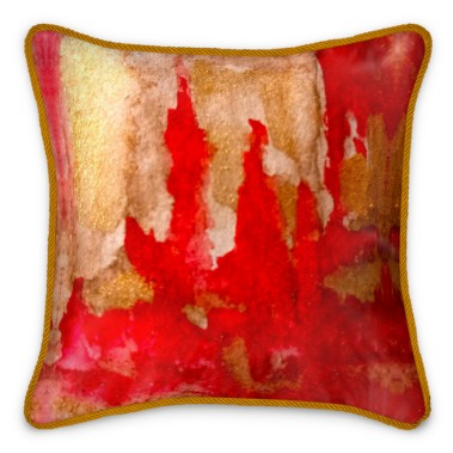 Red Lava Beautiful 100% Pure Silk Luxury Cushion