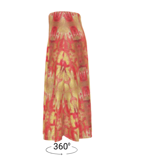 Sweet Sacredness A-line Midi Silk Skirt