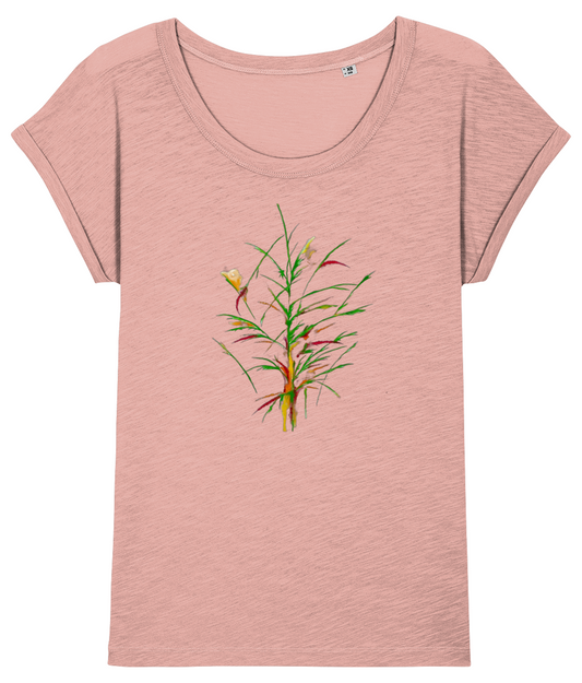 Botanical Pop Women's Slub 100% Organic Cotton T-shirt