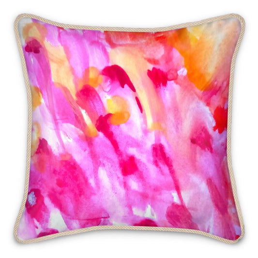 Pink Folly Beautiful Pure Silk Luxury Cushion