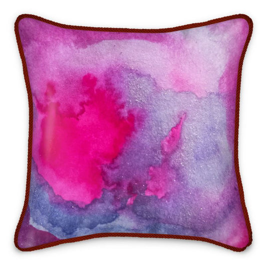 WaterColour Bliss Beautiful 100% Pure Silk Luxury Cushion