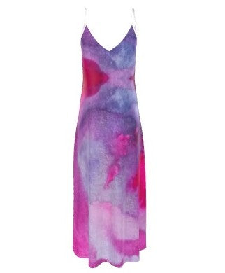 Watercolour Bliss Silk Slip Dress