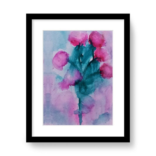 Floral Water Study #1 Classic Wood Framed Glicee Art Print