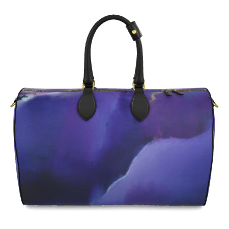 Purple Is King Italian Leather Duffle Bag