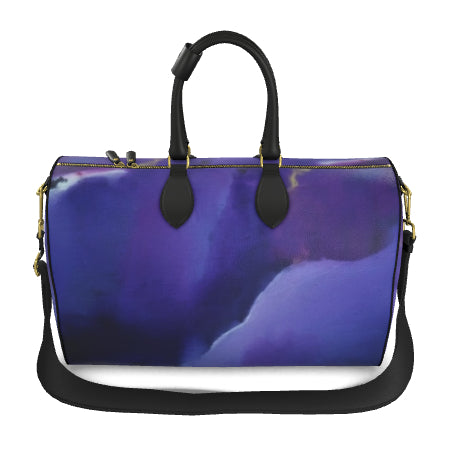 Purple Is King Italian Leather Duffle Bag