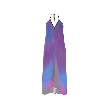 Cosmic Diva Silk Backless Halterneck Dress