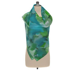 Green Goddess Pure Silk & Cotton Scarves