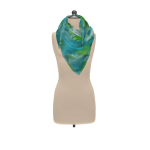 Green Goddess Pure Silk & Cotton Scarves