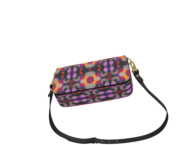 Colour Pop Italian Leather Foldover Crossbody & Clutch Bag