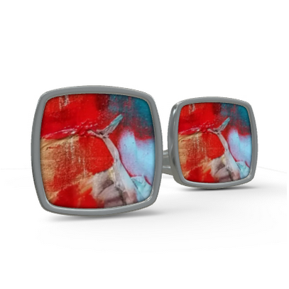 Abstract Skies Men's Contemporary Style Cufflinks