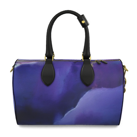 Purple Is King Italian Leather Duffle Bag