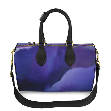 Purple Is King Italian Leather Duffle Bag