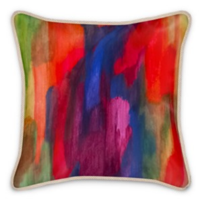Abstract Sunset  Beautiful 100% Pure Silk Luxury Cushion