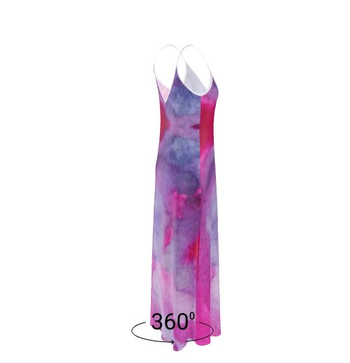 Watercolour Bliss Silk Slip Dress