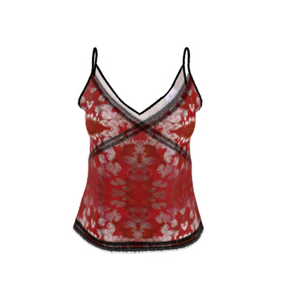 Arabian Rose Women's Printed Satin Cami Top