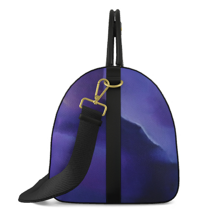 Purple Is King Italian Leather Duffle Bag