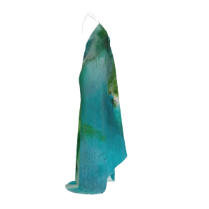 The Green Goddess  Backless Halterneck Dress