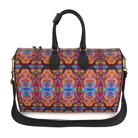 Bohemian Baroque Italian Leather Duffle Bag