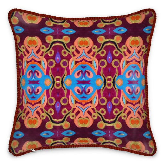 Bohemian Baroque Beautiful 100% Pure Silk Luxury Cushion