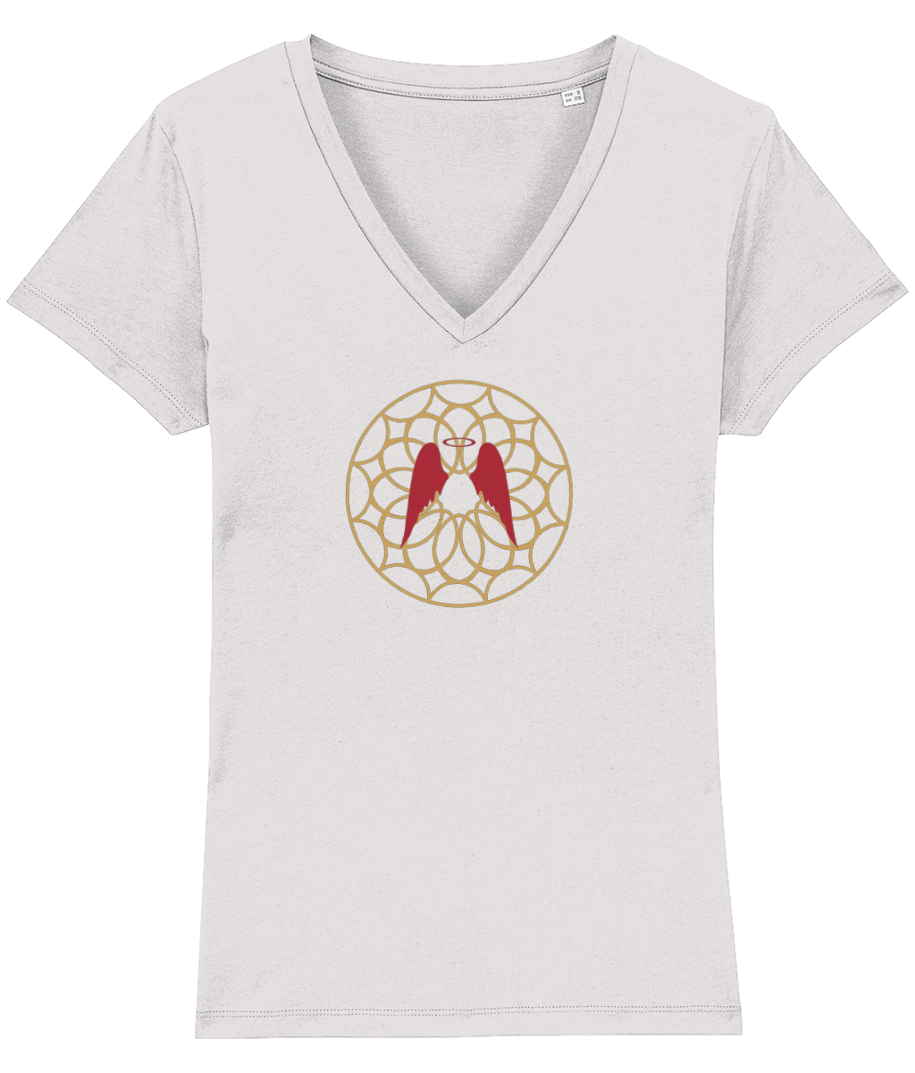 Sacred Geometry Woman’s Organic Cotton V-Neck T-Shirt