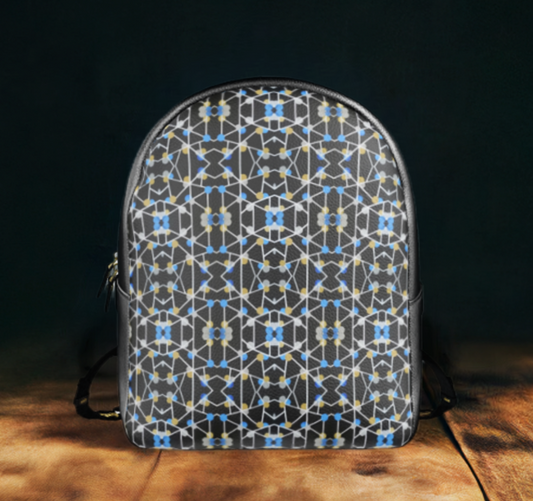 Cosmic Sea Leather Backpack