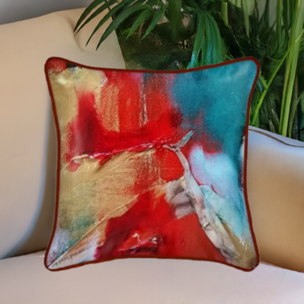 Abstract Dreams Beautiful 100% Pure Silk Luxury Cushion